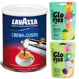 Кофе растворимый и 2 пачки жевательных конфет